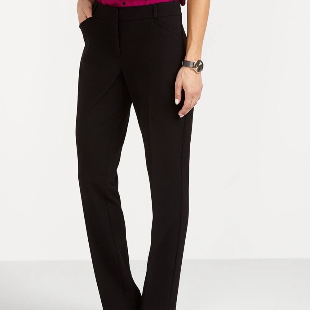 Reitmans pants black classic dress pants straight leg pockets belt loops cute